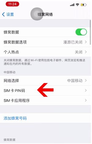 陆河苹果14维修网分享如何给iPhone14的SIM卡设置密码 