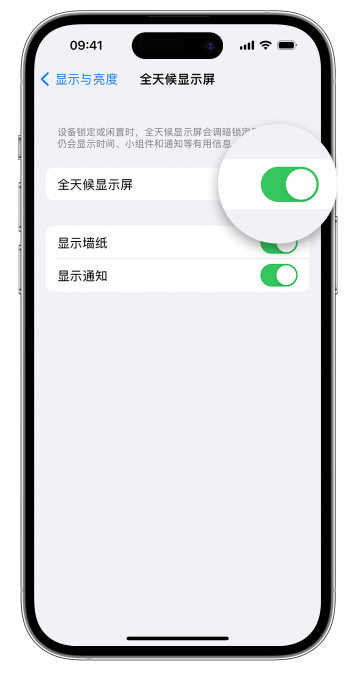 陆河苹果14维修店分享如何自定义 iPhone 14 Pro 常亮显示屏 