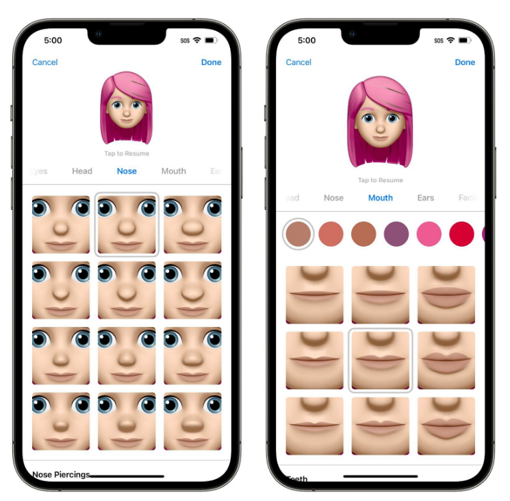陆河苹果手机维修分享​iOS 16中的拟我表情有了哪些变化和升级 